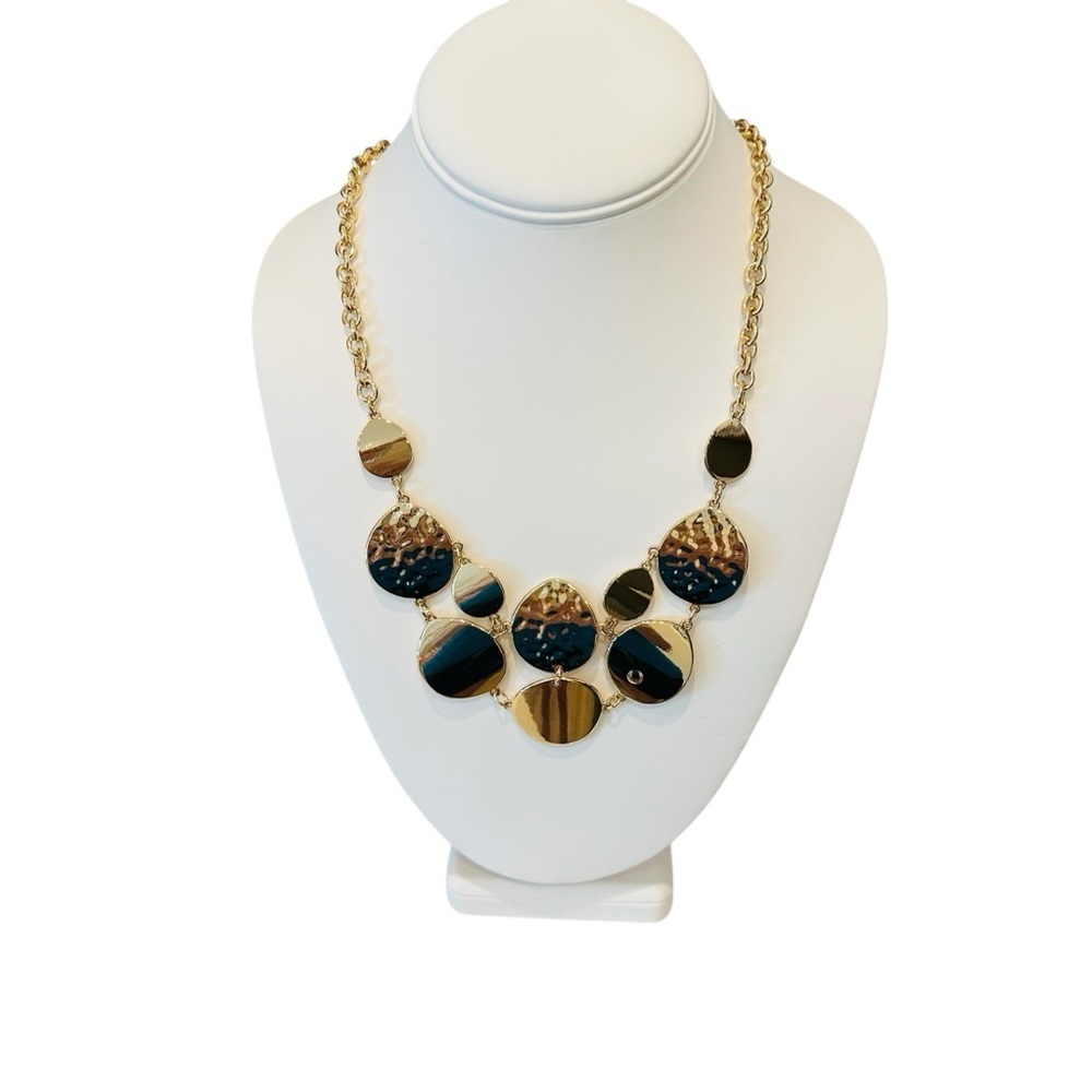 New Directions Gold and Black Statement Necklace